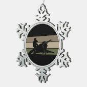 Veldartillerie Tin Sneeuwvlok Ornament (Rechts)