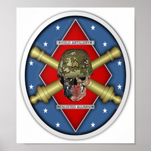 Veldartillerie vermeld Alumni Afbeelding Poster (Voorkant)