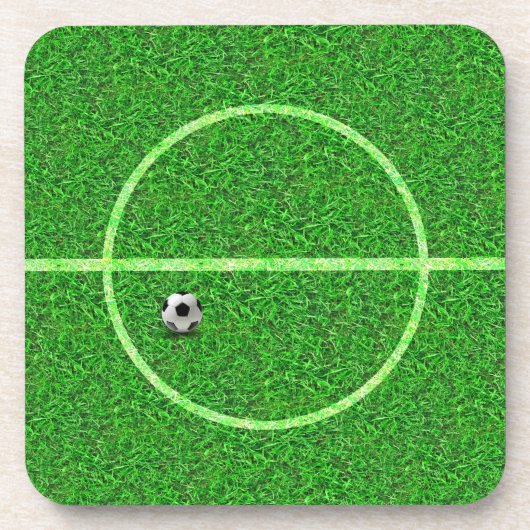 Veldbal van het Football van het voetbal - Onderze Drankjes Onderzetter (Voorkant)