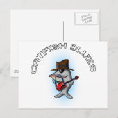 Veldblauwe vis briefkaart (Voorkant / Achterkant)