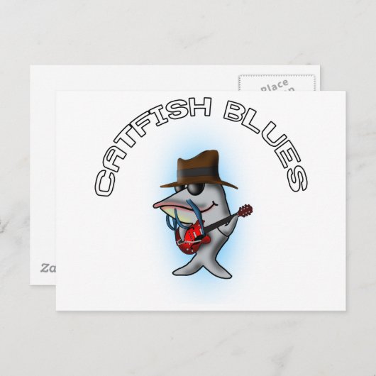 Veldblauwe vis briefkaart (Voorkant / Achterkant)