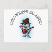 Veldblauwe vis briefkaart (Voorkant)