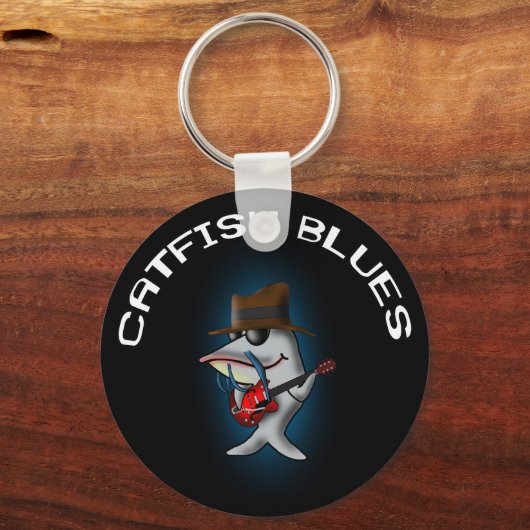 Veldblauwe vis sleutelhanger (Voorkant)