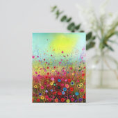 Veldbloemen Briefkaart (Staand voorkant)