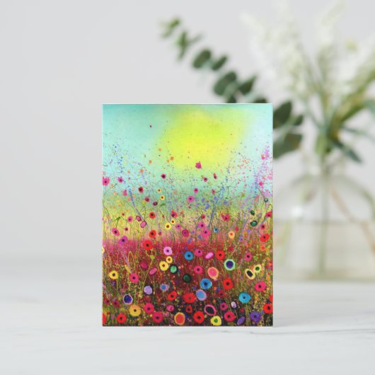 Veldbloemen Briefkaart (Staand voorkant)