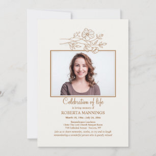 Veldbloemen Fotoviering van Life-uitnodiging Kaart