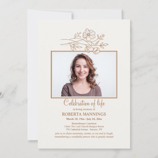 Veldbloemen Fotoviering van Life-uitnodiging Kaart (Voorkant)