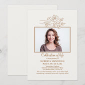 Veldbloemen Fotoviering van Life-uitnodiging Kaart (Voorkant / Achterkant)