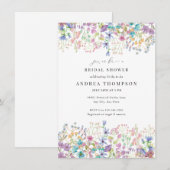 Veldbloemen | Handgeschilderd bloemig Vrijgezellen Kaart (Voorkant / Achterkant)