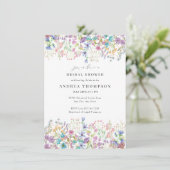 Veldbloemen | Handgeschilderd bloemig Vrijgezellen Kaart (Staand voorkant)