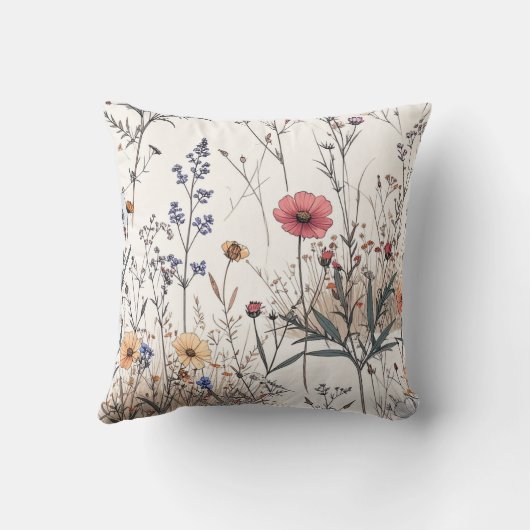 Veldbloemen Kussen (Achterkant)