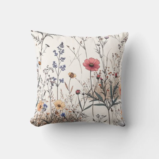 Veldbloemen Kussen (Voorkant)