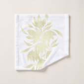 Veldbloemen Lace Textured Golden White Bad Handdoek (Wasdoekje)