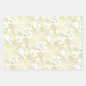 Veldbloemen Lace Textured Golden White Inpakpapier Vel (Voorkant)