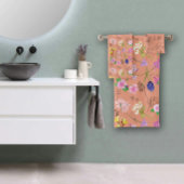 Veldbloemen, met de hand geschilderd in aquarel, s bad handdoek