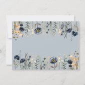 Veldbloemen | Oh jongen | Jongen Baby shower Kaart (Achterkant)