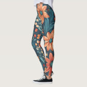 Veldbloemen, prachtige lentekunst. leggings (Links)