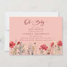 Veldbloemen Rode Wildbloemen Oh Baby Baby shower