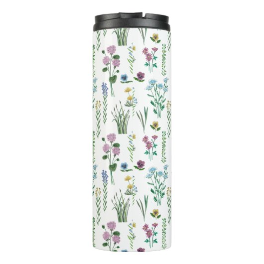 Veldbloemen | Thermische getumbler Thermosbeker (Achterkant)