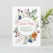 Veldbloemen Uitnodiging (Staand voorkant)