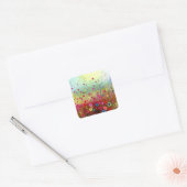 Veldbloemen Vierkante Sticker (Envelop)