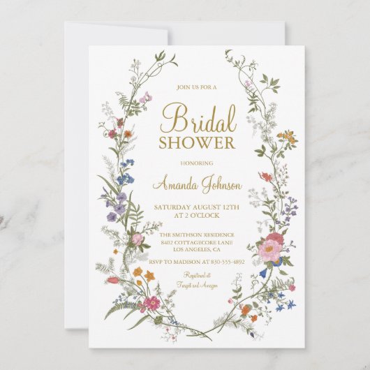 Veldbloemen Wilde bloemen Bloemen Bloemen Bloemen  Kaart (Voorkant)