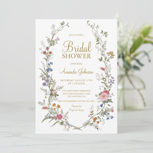 Veldbloemen Wilde bloemen Bloemen Bloemen Bloemen  Kaart (Staand voorkant)