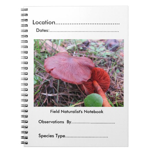 Veldboek van de naturalist van FungiOz Notitieboek (Voorkant)