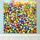 Veldbouquet Canvas Afdruk (Insitu (Houten vloer))