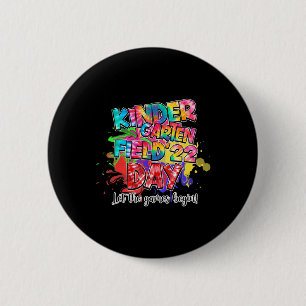Velddag 2022 Kindergarten laat de Spelen beginnen Ronde Button 5,7 Cm