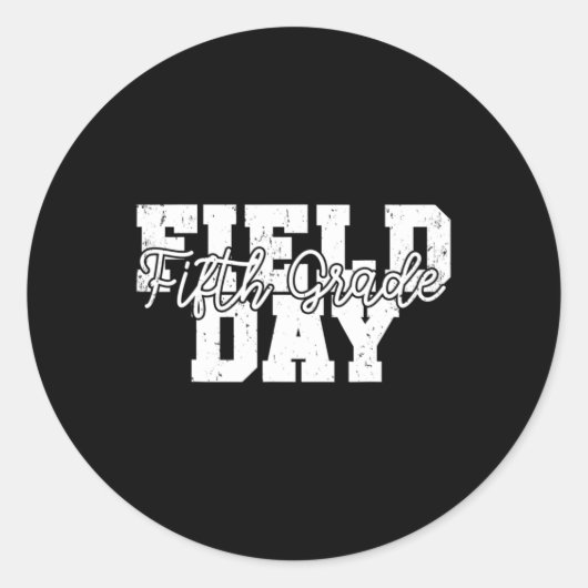 Velddag 2022 Vijfde-schoolleraar kinder Yel Ronde Sticker (Voorkant)