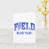 Velddag 2025 Blauw Team Veldtocht Kleur Team Thee Kaart (Gele Bloem)