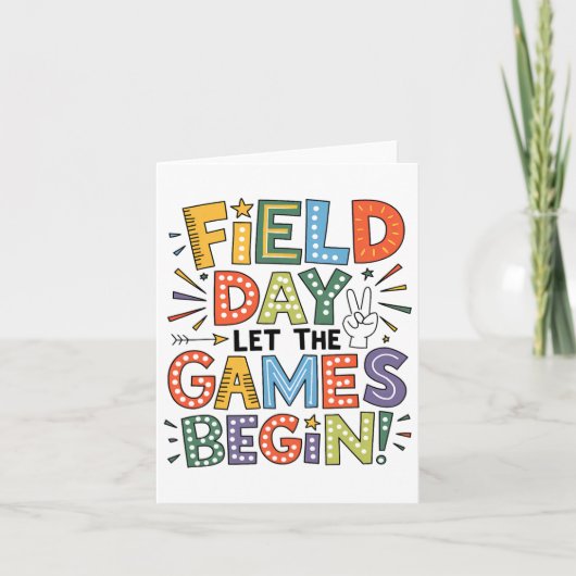 Velddag 2025 Laat de Spelen beginnen Docenten Kind Kaart (Voorkant)