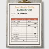 Velddag Bachelor Party Team Scorecard