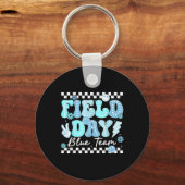 Velddag Blauw Team Kleur Veld Trip Team Game Com Sleutelhanger (Voorkant)