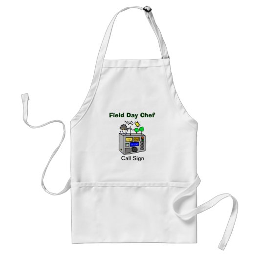Velddag Chef Apron met radio Standaard Schort (Voorkant)