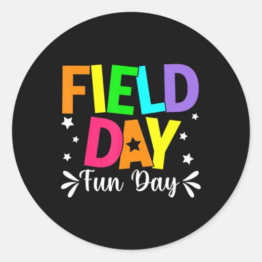 Velddag Fun Day School Trip Field Day Teacher Ki Ronde Sticker (Voorkant)