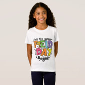 Velddag Kinder T-shirt | Laat de games beginnen T- (Voorkant volledig)