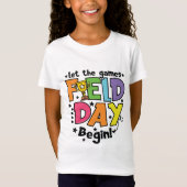 Velddag Kinder T-shirt | Laat de games beginnen T- (Voorkant)