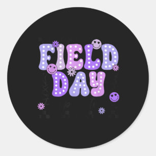Velddag Paarse Team Kleur Veld Trip Team Game C Ronde Sticker