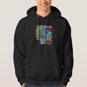 Velddag regenboogkleurig Iu2019m enkel hier voor F Hoodie