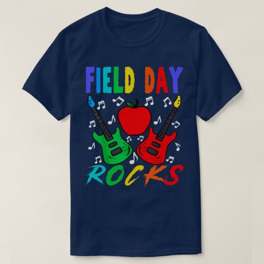 Velddag Rocks Funny Teacher Kinder Velddag T-shirt (Design voorkant)