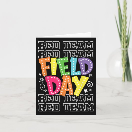 Velddag Rood Team Kleur Oorlog Kamp Team Game Comp Kaart (Voorkant)