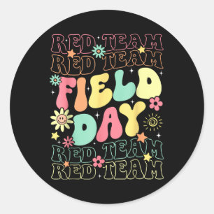 Velddag Rood Team Kleur Oorlog Kamp Team Game Comp Ronde Sticker