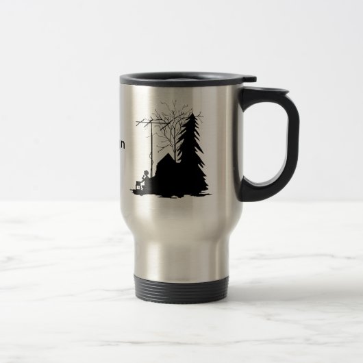 Velddag Silhouette Ham Radio Travel Mug Reisbeker (Rechts)