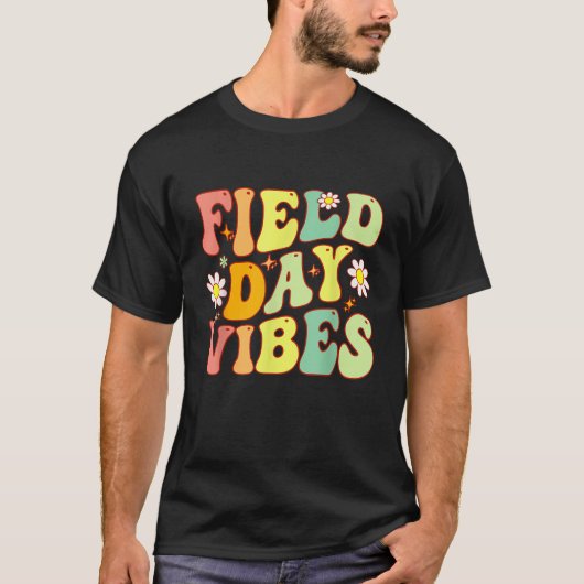 Velddag Vibes Summer Teacher Kinder laatste dag va T-shirt (Voorkant)