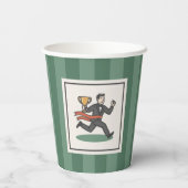 Velddag vrijgezellenfeest papieren bekers (Achterkant)