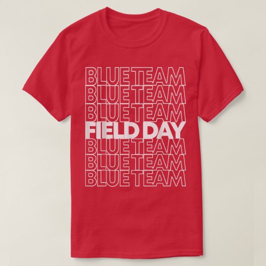 Velddagblauw team t-shirt (Design voorkant)