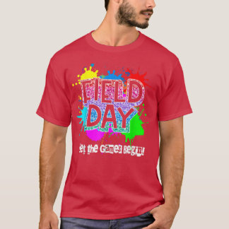 Velddagschool Regenboogkleursplaat T-shirt