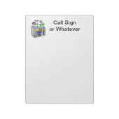 Velddaguur — Notitieblok met radiopictogram (Linkerzijde)